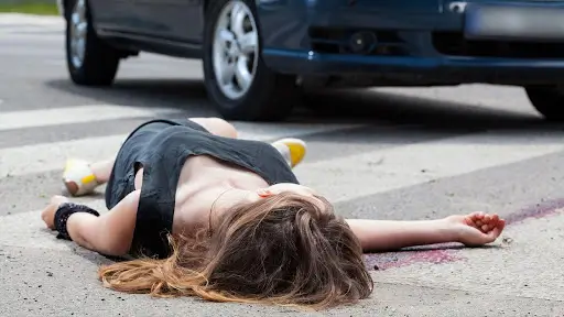 Woman victim of a pedestrian accident