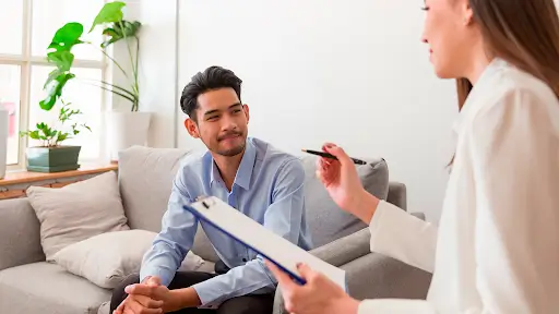 a man consulting doctor for treatment